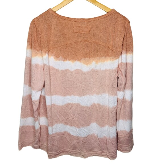 POL oversized pullover cotton henley pink ombre size medium - Picture 6 of 11